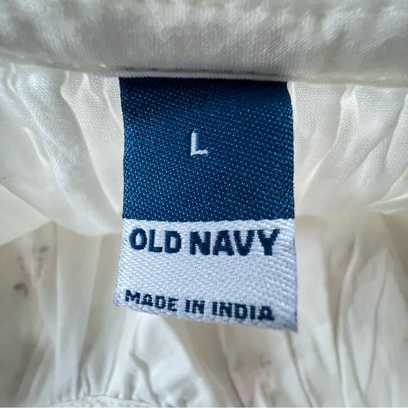 Old Navy Colorway Fit & Flare White Ditsy Floral Cottagecore Midi Dress L - Picture 11 of 16